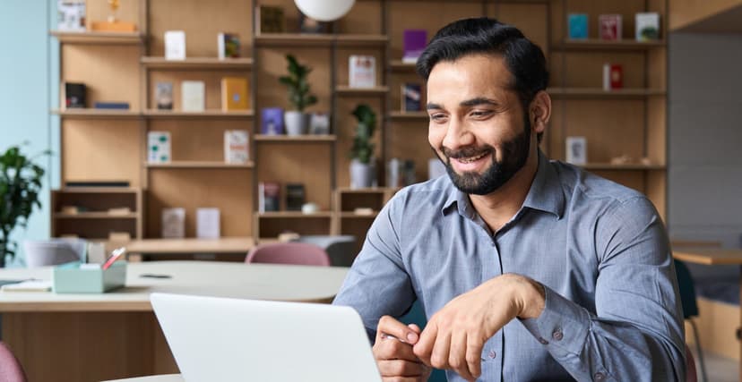 singapore man using laptop